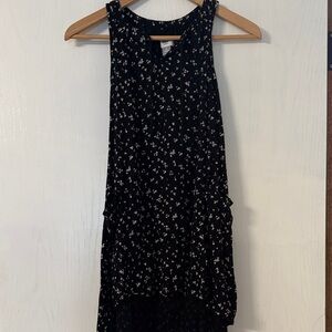 Old Navy Black Dress with Floral Design
